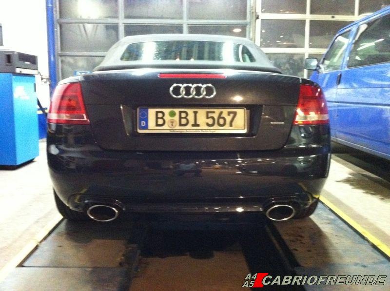 S4 mit RS4 Abgasanlage und S4 Diffusor in Wagenfarbe